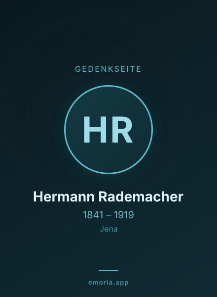 Gedenkportrait von Hermann Rademacher