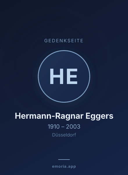 Gedenkportrait von Hermann-Ragnar Eggers
