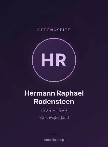 Gedenkportrait von Hermann Raphael Rodensteen
