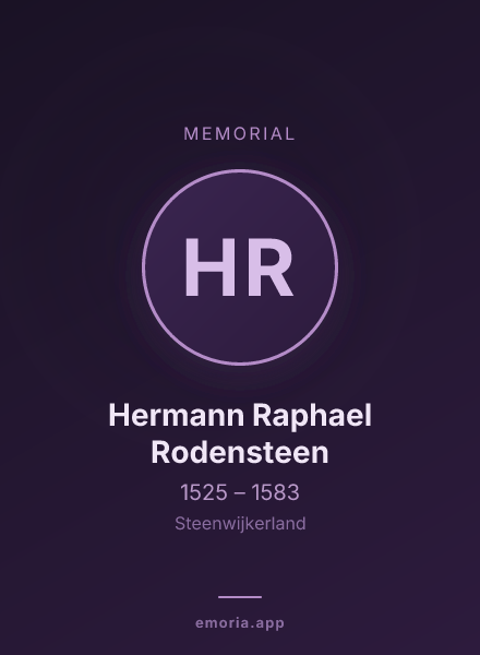 Memorial portrait of Hermann Raphael Rodensteen
