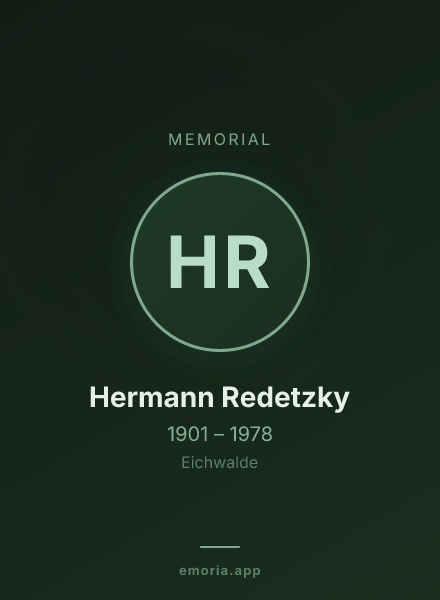 Memorial portrait of Hermann Redetzky
