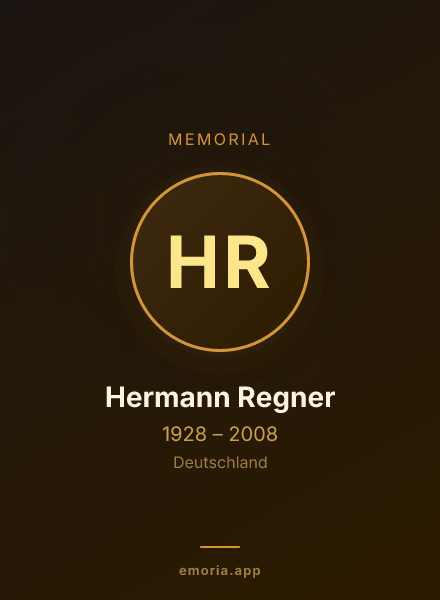 Memorial portrait of Hermann Regner