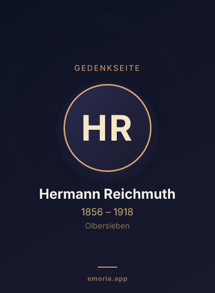Gedenkportrait von Hermann Reichmuth