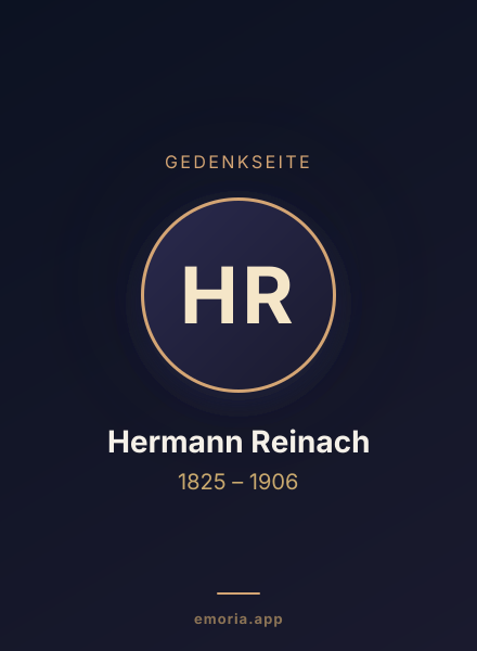 Gedenkportrait von Hermann Reinach