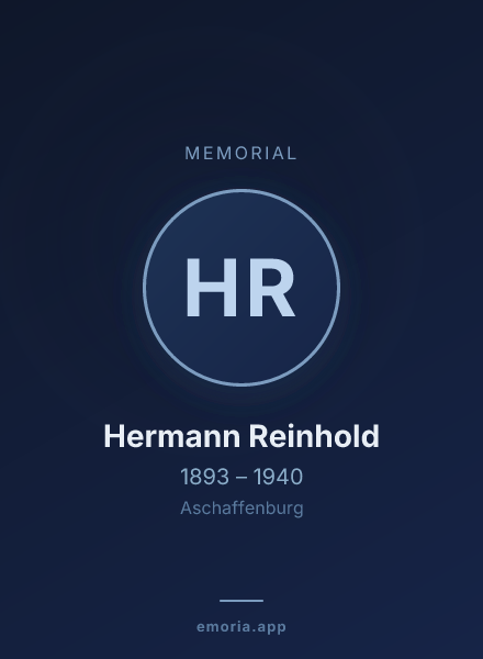 Memorial portrait of Hermann Reinhold