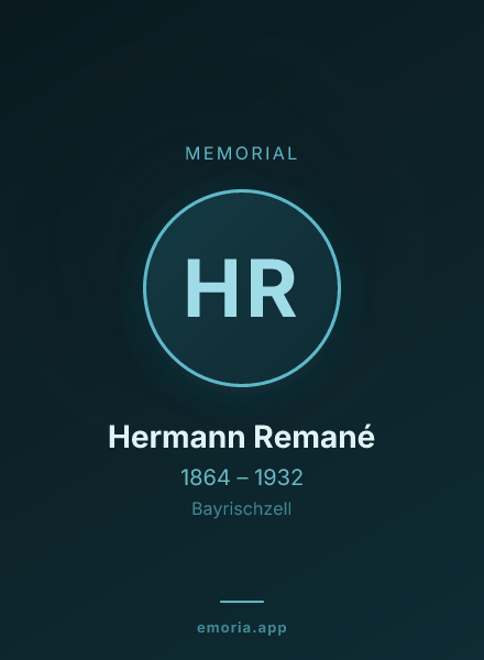 Memorial portrait of Hermann Remané