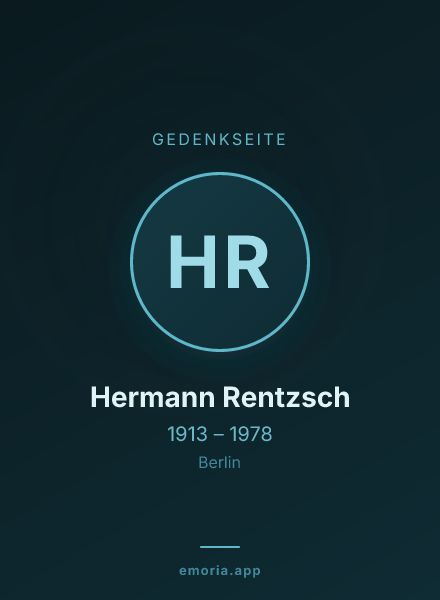 Gedenkportrait von Hermann Rentzsch