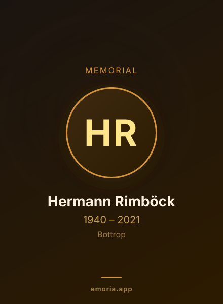 Memorial portrait of Hermann Rimböck