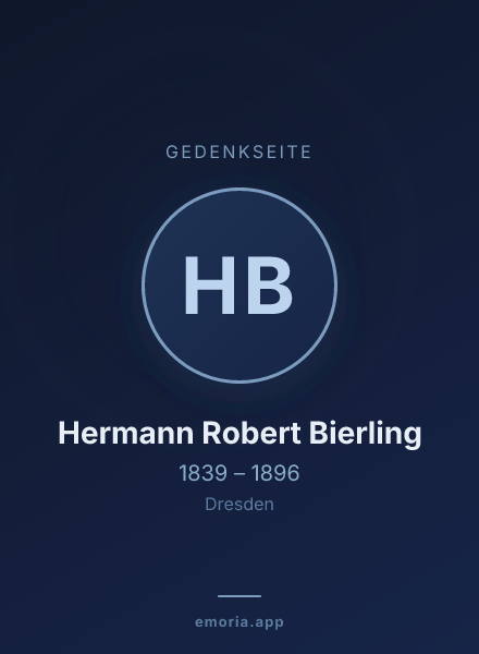 Gedenkportrait von Hermann Robert Bierling