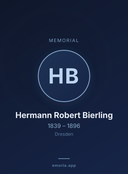 Memorial portrait of Hermann Robert Bierling