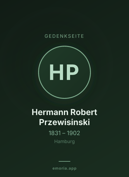 Gedenkportrait von Hermann Robert Przewisinski