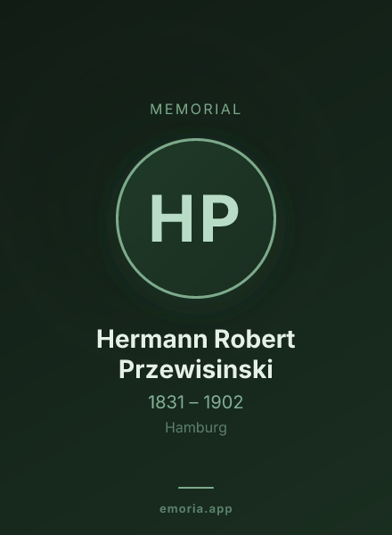 Memorial portrait of Hermann Robert Przewisinski