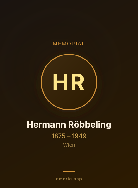 Memorial portrait of Hermann Röbbeling