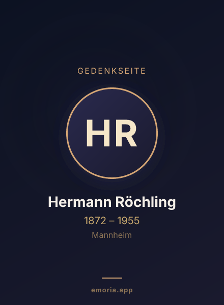 Gedenkportrait von Hermann Röchling