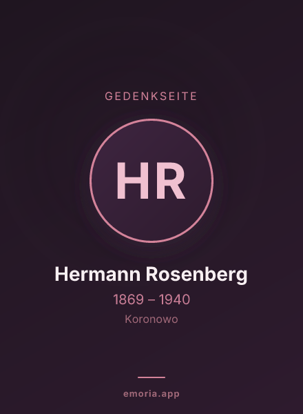 Gedenkportrait von Hermann Rosenberg