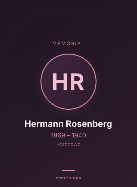 Memorial portrait of Hermann Rosenberg