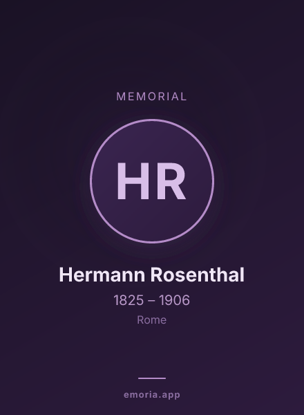 Memorial portrait of Hermann Rosenthal