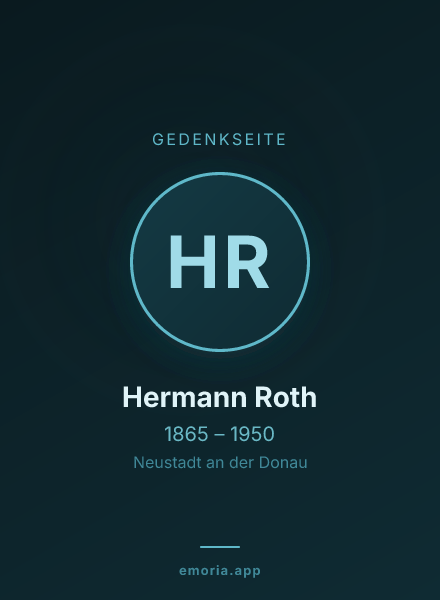 Gedenkportrait von Hermann Roth