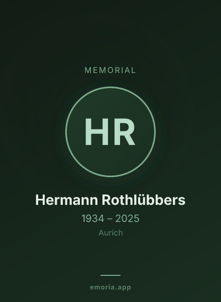 Memorial portrait of Hermann Rothlübbers