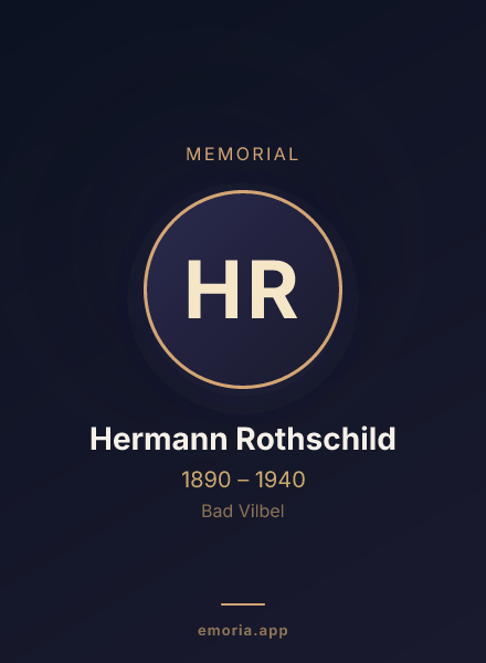 Memorial portrait of Hermann Rothschild