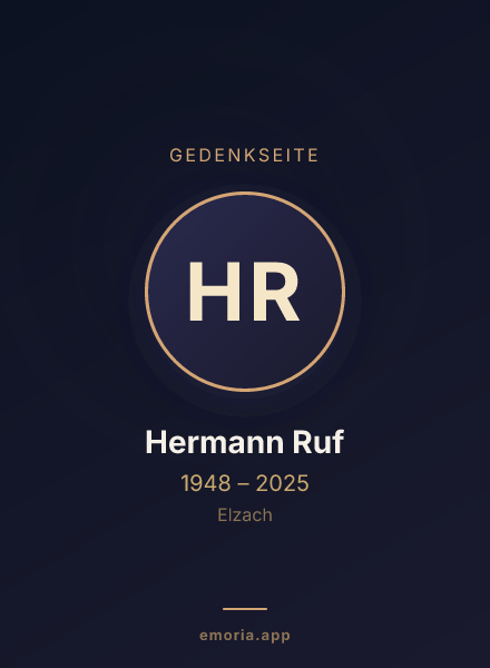 Gedenkportrait von Hermann Ruf