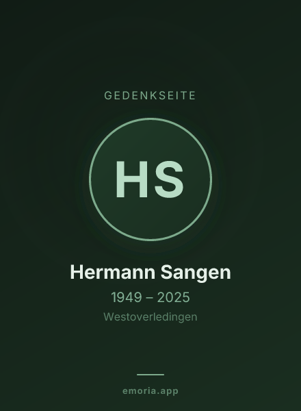 Gedenkportrait von Hermann Sangen