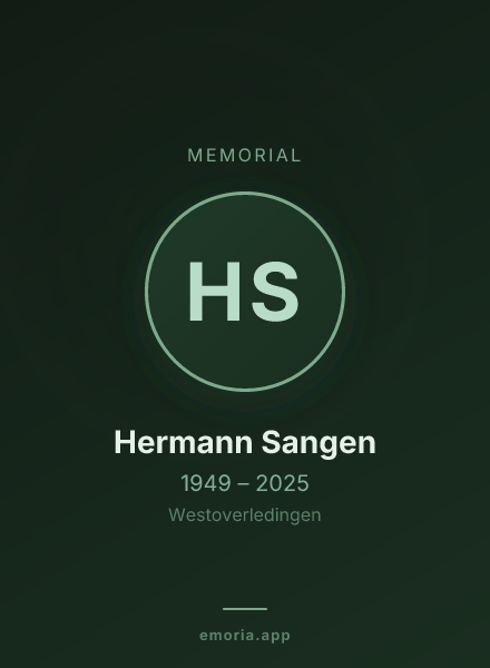 Memorial portrait of Hermann Sangen