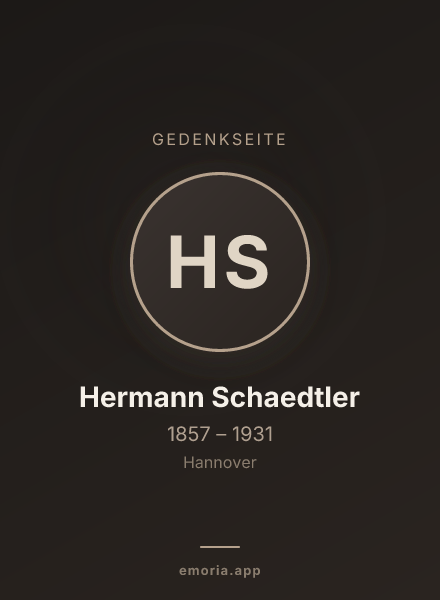 Gedenkportrait von Hermann Schaedtler