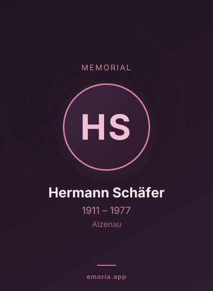 Memorial portrait of Hermann Schäfer