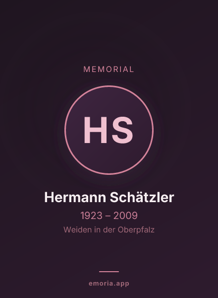 Memorial portrait of Hermann Schätzler