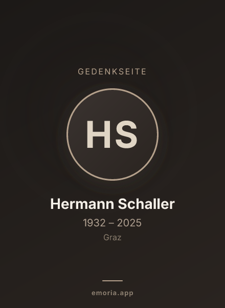 Gedenkportrait von Hermann Schaller
