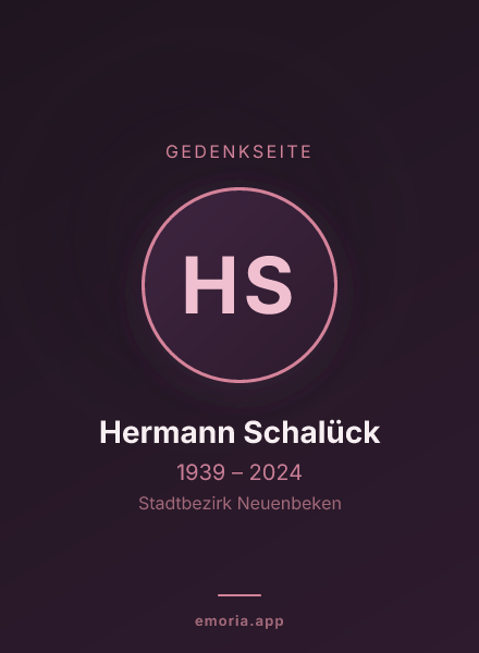 Gedenkportrait von Hermann Schalück