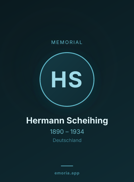 Memorial portrait of Hermann Scheihing