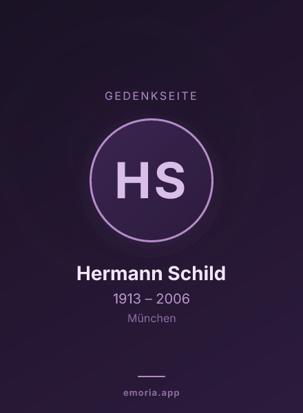 Gedenkportrait von Hermann Schild