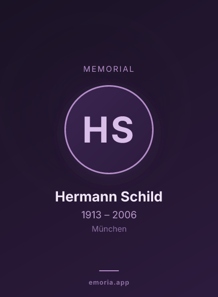 Memorial portrait of Hermann Schild