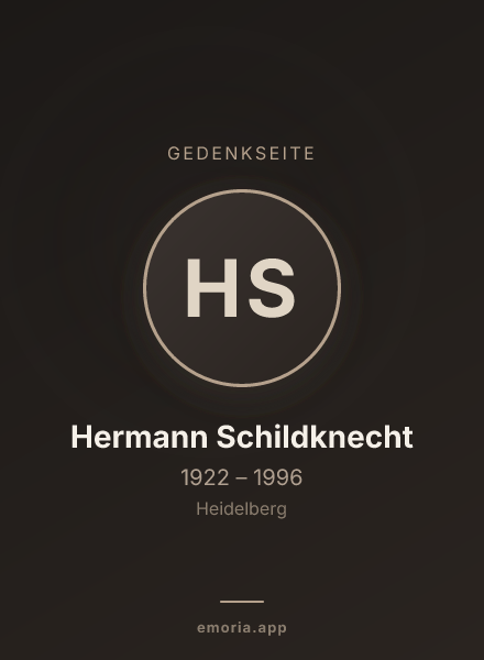 Gedenkportrait von Hermann Schildknecht