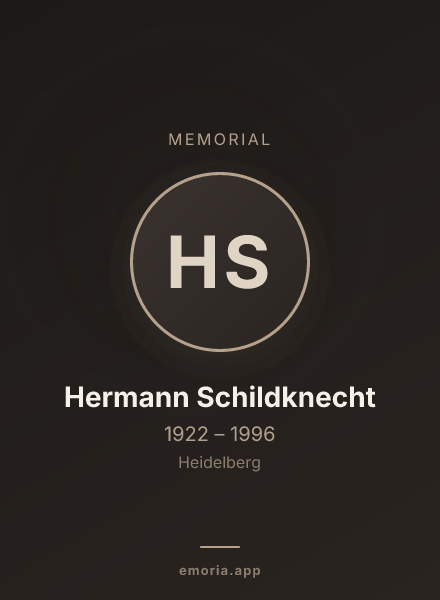Memorial portrait of Hermann Schildknecht