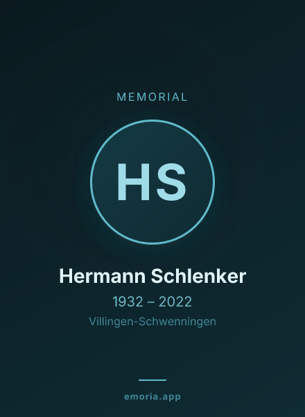 Memorial portrait of Hermann Schlenker