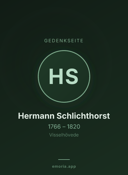 Gedenkportrait von Hermann Schlichthorst