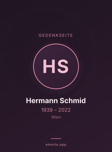 Gedenkportrait von Hermann Schmid