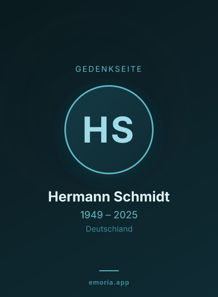 Gedenkportrait von Hermann Schmidt