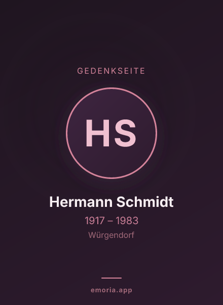 Gedenkportrait von Hermann Schmidt