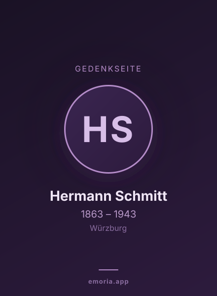 Gedenkportrait von Hermann Schmitt