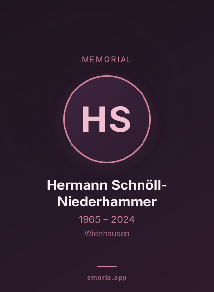 Memorial portrait of Hermann Schnöll-Niederhammer