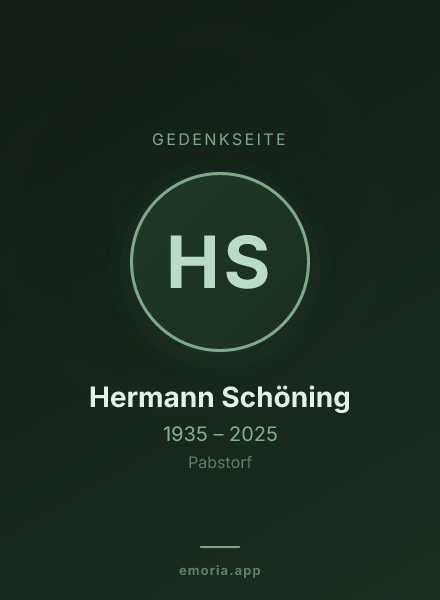 Gedenkportrait von Hermann Schöning