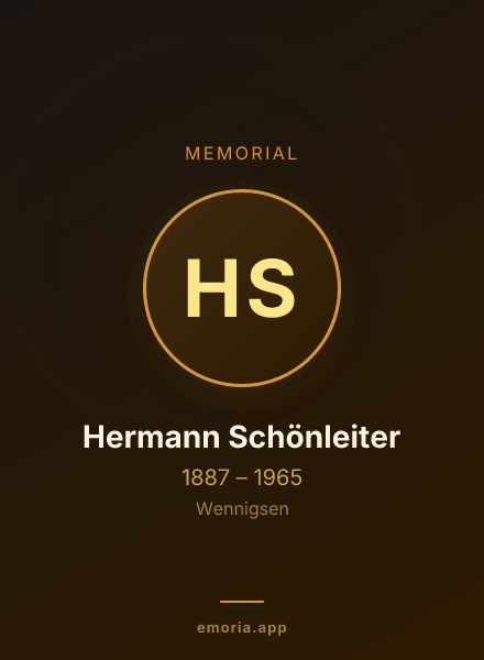 Memorial portrait of Hermann Schönleiter