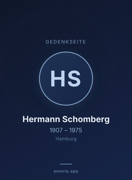 Gedenkportrait von Hermann Schomberg