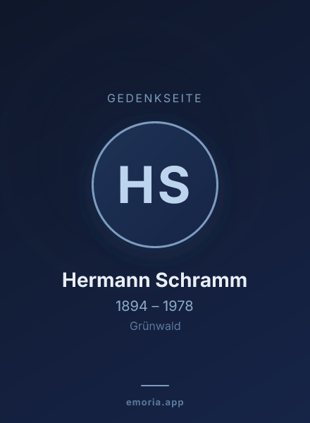 Gedenkportrait von Hermann Schramm