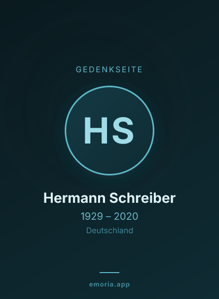 Gedenkportrait von Hermann Schreiber