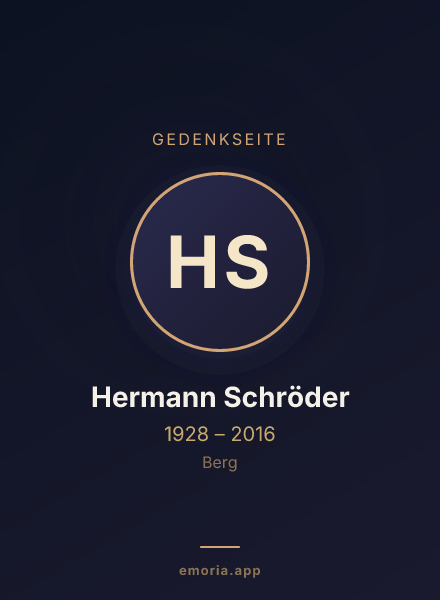 Gedenkportrait von Hermann Schröder